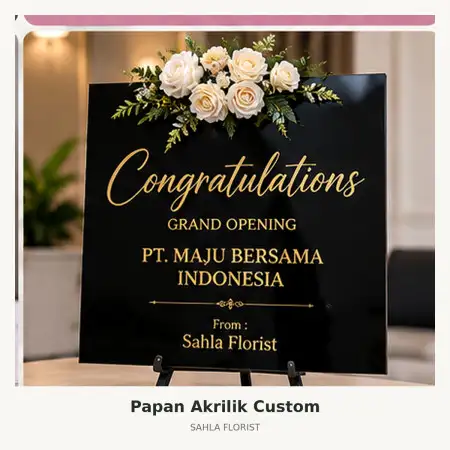 Papan Bunga Akrilik Lembata